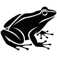 Minimalist Frog Icon with Sharp Lines. vector