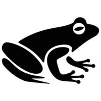 Frog silhouette on white background vector