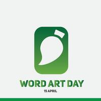 World art day design. simple and elegant design vector