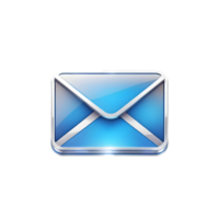 3d mail envelope icon isolated on transparent background. Concept of mail, message png