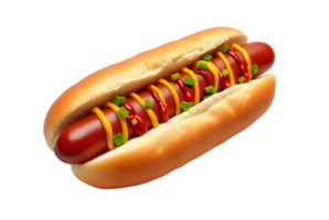 a hot dog with mustard and ketchup png