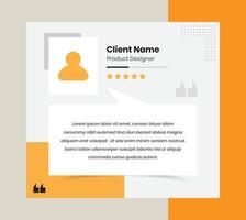 Minimalist customer feedback and testimonial social media post template design vector