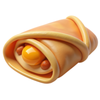 A roll of dough with an egg inside png