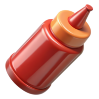 A red ketchup bottle with a lid on it png