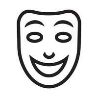 Smiling Comedy Theatre Mask Graphic vector
