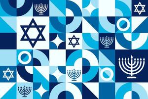 Happy Hanukkah. Seamless geometric pattern. Template for background, banner, card and poster. EPS10 illustration. vector
