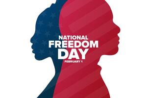 National Freedom Day. February 1. Holiday concept. Template for background, banner, card, poster with text. EPS10 illustration. vector