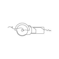 one line art grinder illustration. line art, one continuous line, simple, hand drawn and sketch style. for icons, symbols, signs or logos vector
