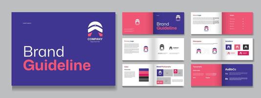 Brand Guidelines design Landscape , Brand Guideline overview vector