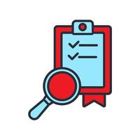 testing icons isolated on colours vector