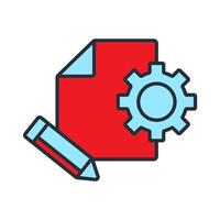Prototyping icons isolated on colours vector