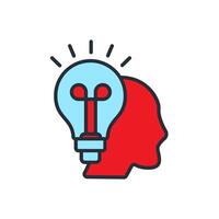 inspiration icons isolated on colours vector