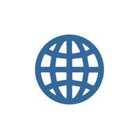 A globe icon on a white background vector