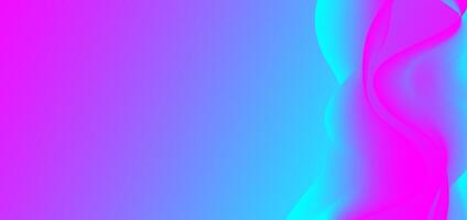 Abstract blue and pink fluid Banner Template. Modern background design. gradient color. Dynamic Waves. Liquid shapes composition. Dynamic holographic flow iridescent cover for copy space vector