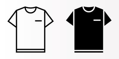 T-Shirt icons set. for mobile concept and web design on white background vector