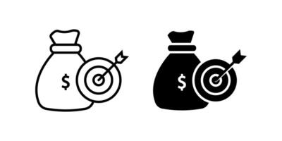 Target Business icons set. Finance sign. for mobile concept and web design. illustration on white background vector