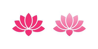Lotus icon set. Flower Symbol. Lotus flower sign. for mobile concept and web design. illustration on white background vector