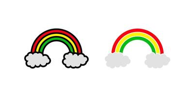 Set of Rainbow icons set. for mobile concept and web design. illustration on white background vector