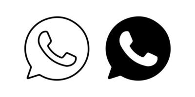 Telephone icons set. Phone Symbol. Communication sign. for mobile concept and web design. illustration on white background vector