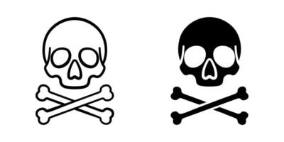 Skull icons set. danger sign. for mobile concept and web design. illustration vector