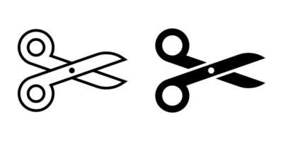 Scissors icons set. for mobile concept and web design on white background vector