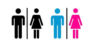 Restroom icon set. man and woman Symbol. toilet sign. for mobile concept and web design. illustration on white background vector