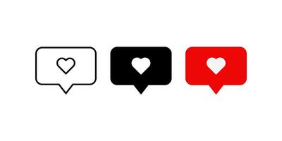 Social media Like icons set. for mobile concept and web design. illustration vector