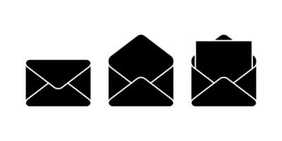Envelope icon set. message Symbol. mail sign. for mobile concept and web design. illustration on white background vector