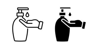 Hand sanitizer icon set. for mobile concept and web design. illustration vector