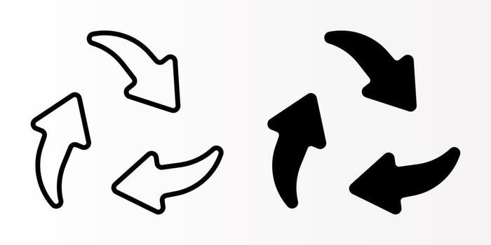 Recycle icons. for mobile concept and web design on white background vector