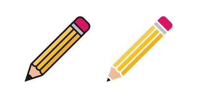 Pencil icon set. for mobile concept and web design. illustration on white background vector