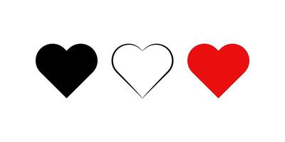 Love Heart icon set. for mobile concept and web design. illustration vector