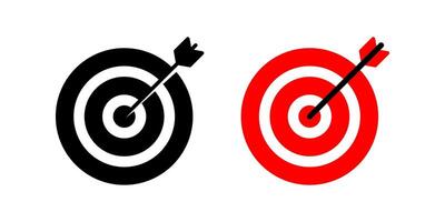 Target icon set. Dartboard Symbol. Goal sign. for mobile concept and web design. illustration on white background vector