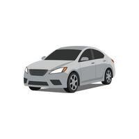 Dynamic Sedan Perspective View Illustration vector