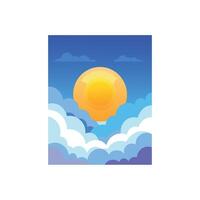 Serene Cloudy Sky Illustration Design vector
