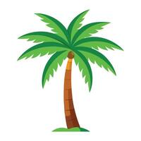 A palm tree illustration design on a white background vector