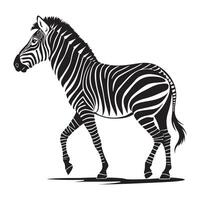 Simple Zebra Silhouette Black Design vector