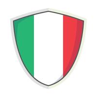 Italian flag Shield Badge element vector
