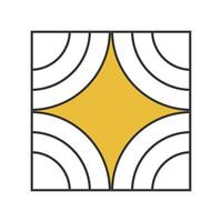 abstract Bauhaus shape element design vector