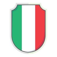 Italian national flag Shield Badge element design vector