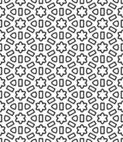 Grayscale ornamental pattern with continuous flow, showcasing intricate black and white arrangements vector