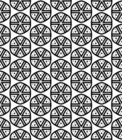 Duotone geometric design with seamless transitions, combining intricate grayscale elements vector
