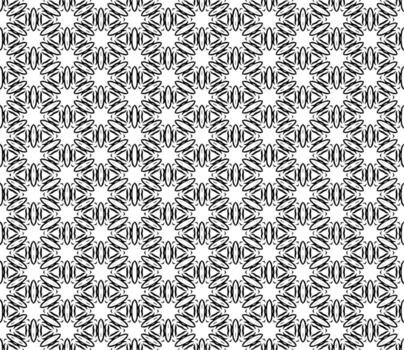 escala de grises resumen modelo con infinito repetición, mezcla sofisticado motivos y fluido Inspirado en mosaicos elementos vector