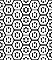 Sophisticated Hexagonal Floral Pattern vector