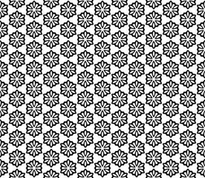 Black and white abstract pattern with continuous flow, showcasing elegant designs and intricate mosaic-inspired arrangements vector