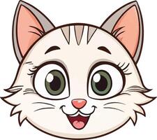Stylized Cat Head Design vector