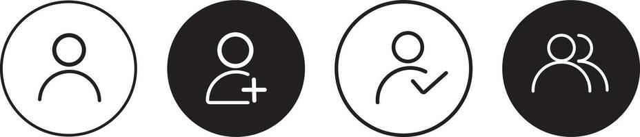 User profile icon set, Profile and people User Symbol, people icon. vector
