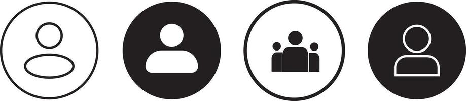 person icons for user profile or login buttons, Profile and people User Symbol, people icon. vector