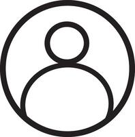 User Icon set. Person icon. or login buttons, Profile and people, Line and flat style silhouette. people icon. Communication, vector