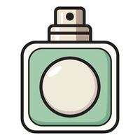 A drawing of a big perfume bottle flat icon, designed with a sleek and modern aesthetic. vector